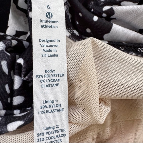 NWT Lululemon Power Y Tank Luon Static Mist White Black Size 6 - Picture 7 of 15
